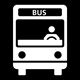 Pictograma autobús - versión en negativo